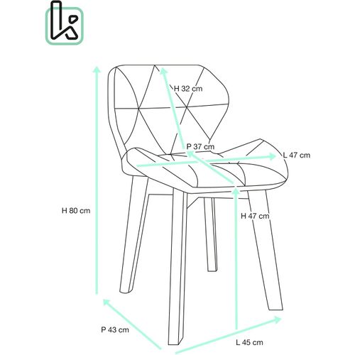 Lot 2 Chaises Scandinaves Simili Matelassé Rembourré Pieds Bois Clair Fati (gris)