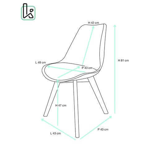 Lot 2 Chaises Scandinaves Coussin Tissu Patchwork Rembourré Pieds Bois Clair Lao (floral)
