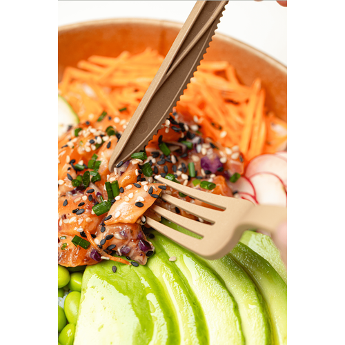 Kit Couverts 4 En 1 Eco-conçu Et Réutilisable - Carton De 150 Unités -