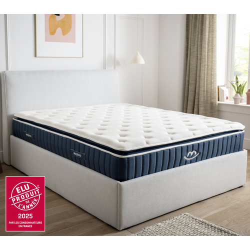 Pack Confort Luxe - Matelas Hybride 120x190cm Mémoire De Forme et Oreillers Fluffy 50x70cm