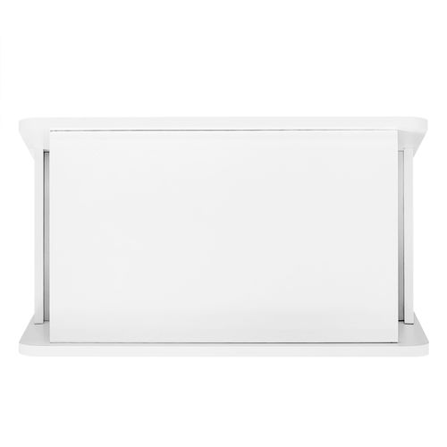 Table D'appoint Moderne Sur Roulettes - Spéciale En Forme De Fromage - Blanc