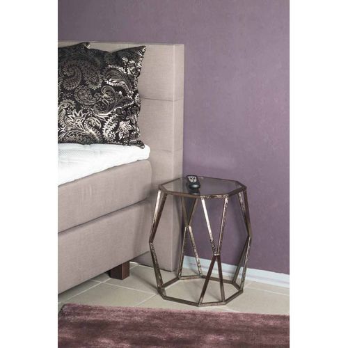 Table D'appoint Design En Verre "nila" 50cm Bronze