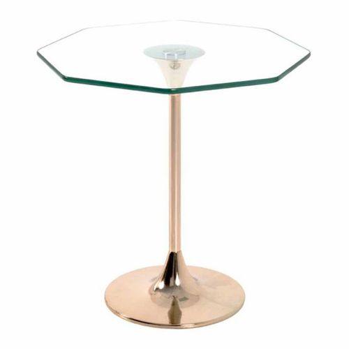 Table D'appoint Design En Verre "lya" 47cm Or