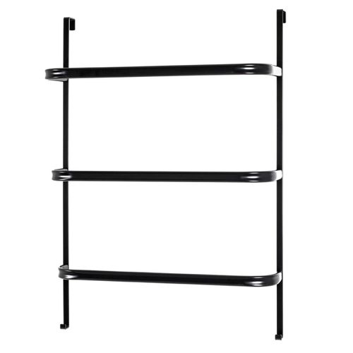 Porte-serviettes 3 Niveaux "suspendre" 78cm Noir