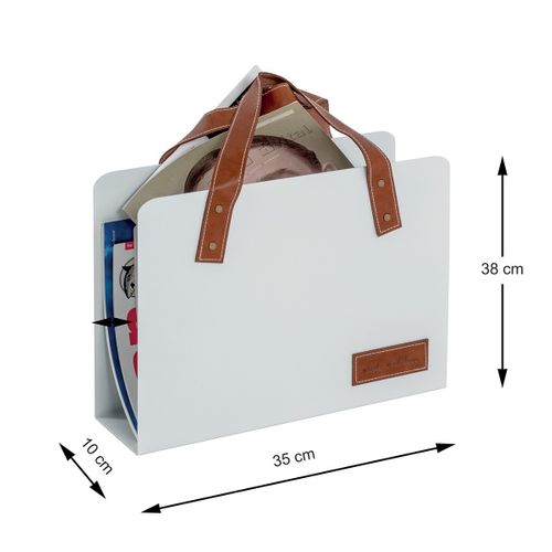 Porte-revues Design "bag" 38cm Blanc