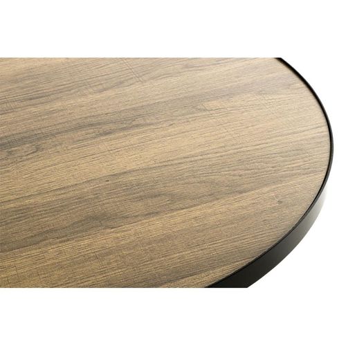 Table D'appoint Design "qanaq" 52cm Noir et Chêne