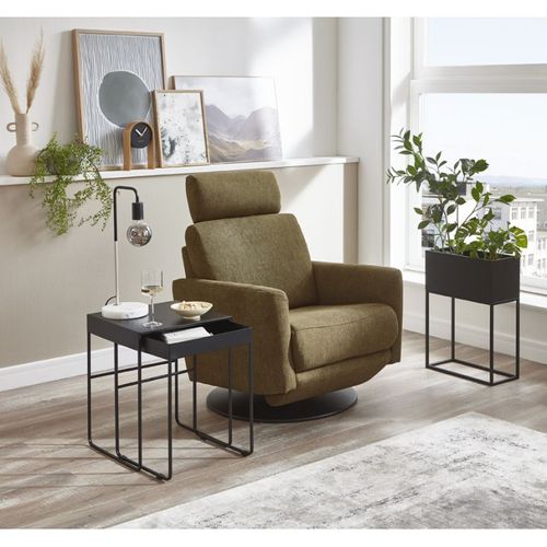 Lot De 2 Tables D'appoint Design "lirola" 54cm Noir