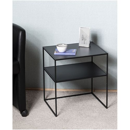 Table D'appoint En Métal "cromano" 60cm Noir