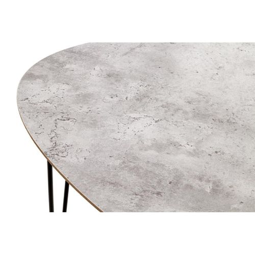 Lot De 2 Tables D'appoint "lamy" 48cm Noir et Béton