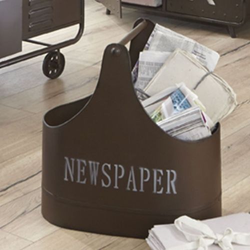 Porte-revues En Métal "vintage" 44cm Marron