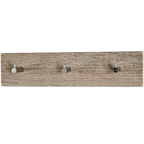 Porte-manteau Mural Design 3 Patères Chêne Novo