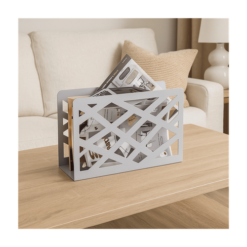 Porte-revues En Métal "lola" 35cm Blanc