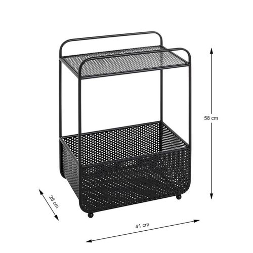 Table D'appoint Porte-revues "lacano" 58cm Noir