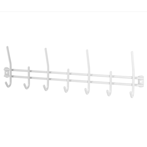 Porte-manteau Mural Design 7 Crochets Métal Blanc Westos