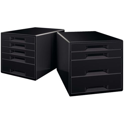 Cube De Bureau 4 Tiroirs Noir