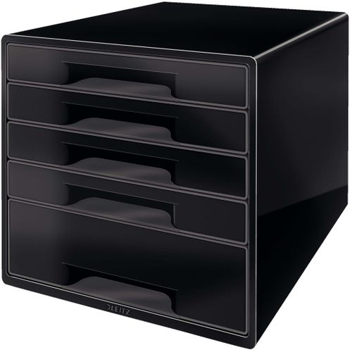 Cube De Bureau 5 Tiroirs Noir