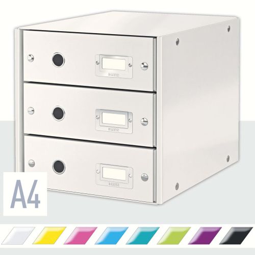 Armoire À Tiroirs Wow Blanc 3 Tiroirs