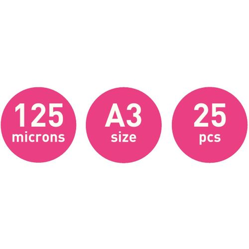 Pochettes De Plastification Ilam 125 Microns A3 25 PCs