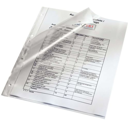 Pochette 100 PCs Transparent A4 Ouverture Par Le Haut