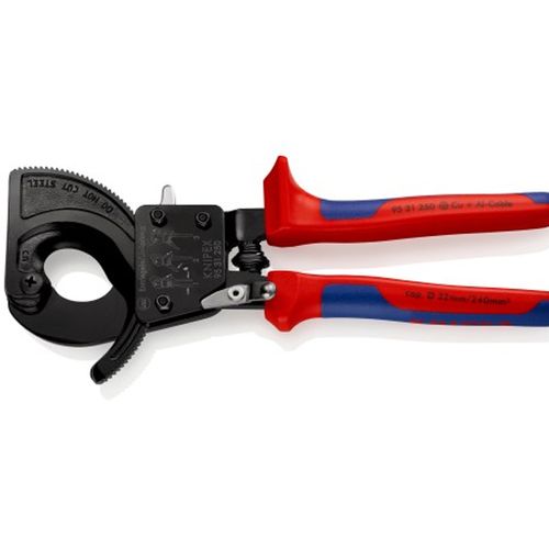 Coupe-câbles à Cliquet Cuivre Et Alu 240mm² - Knipex - 95 31 250