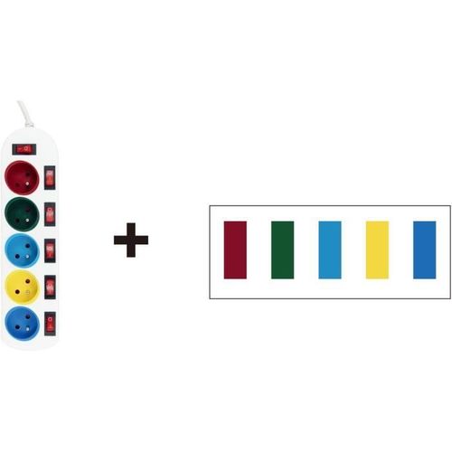 Bloc Multiprise - Gao - 5 Prises - Avec Interrupteurs, 16a, 230v
