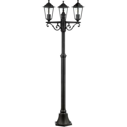 Lampadaire Extérieur 3l Carleen - Noir - Métal/verre - 200x61cm - Ip44