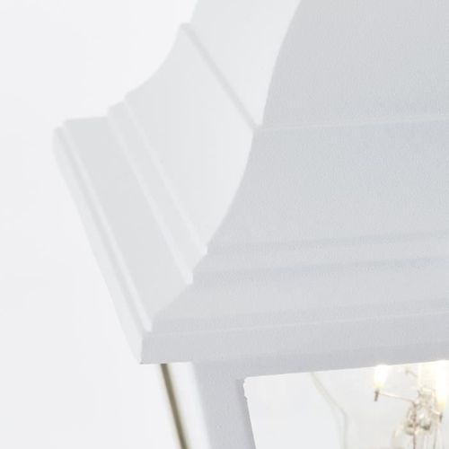 Lampadaire Extérieur - Nissie - Blanc - Métal/verre - 1xe27 60w - Ip44