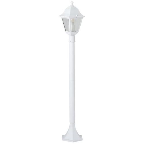 Lampadaire Extérieur - Nissie - Blanc - Métal/verre - 1xe27 60w - Ip44