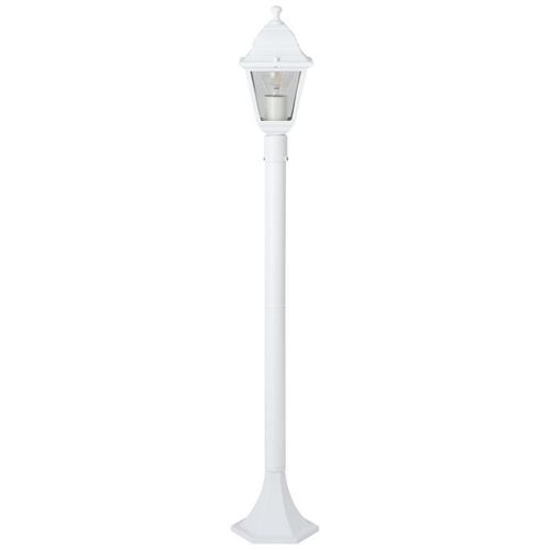 Lampadaire Extérieur - Nissie - Blanc - Métal/verre - 1xe27 60w - Ip44