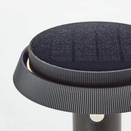 Borne Extérieure - Alvero - LED Et Solaire - Dtecteur De Mouvement - Métal Et Plastique - 4 W - Noir