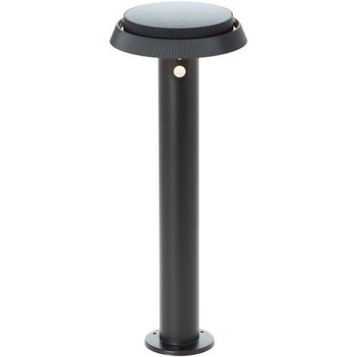 Borne Extérieure - Alvero - LED Et Solaire - Dtecteur De Mouvement - Métal Et Plastique - 4 W - Noir