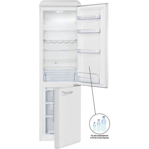 Réfrigérateur Et Congélateur Retro 250l Blanc Kgr7328-1-blanc