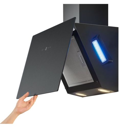 Hotte Inclinée à LED Noir  60 cm - Du7611-g-noir