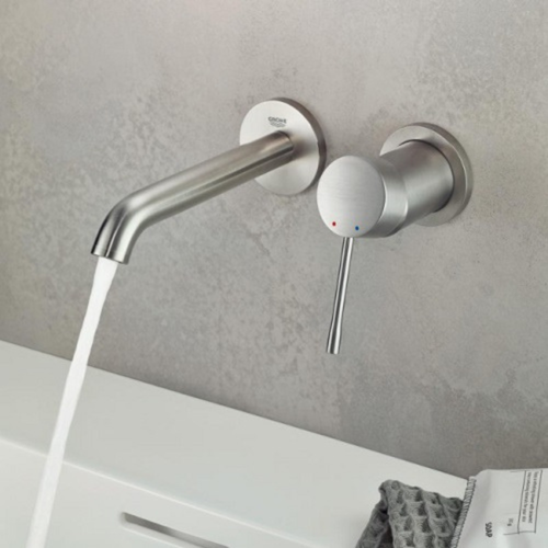Grohe Façade Mitigeur Mural Lavabo Essence - Taille M - Chromé