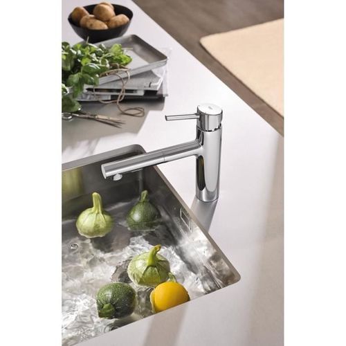 Mitigeur Évier Concetto 30273001 -bec Moulé Pivotant Médium-rotation 100°-douchette Extractible