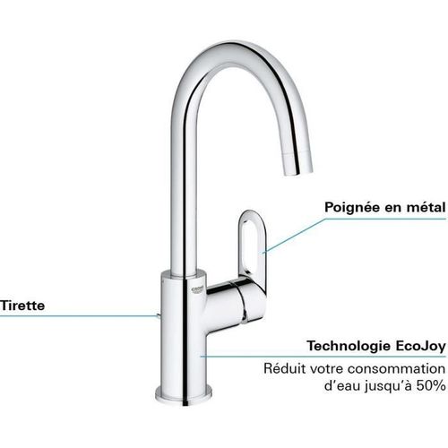 Mitigeur Monocommande Lavabo, Robinet De Lavabo Taille L - 23780000