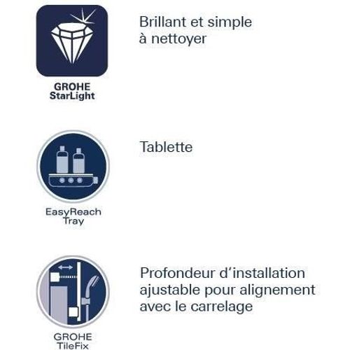 Barre De Douche Grohe Quickfix Vitalio Smartactive 60 Cm