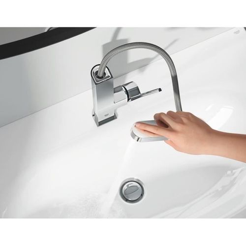 Mitigeur Lavabo Monocommande Plus Bec L Extractible - Economie D'eau - Chrome