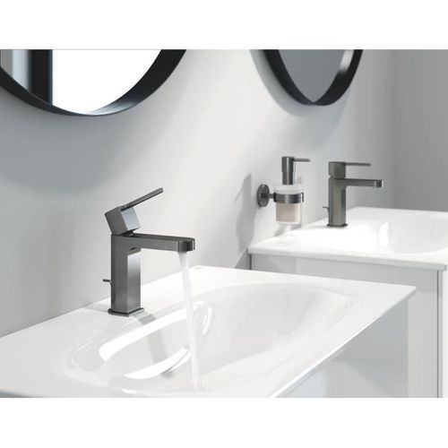 Mitigeur Lavabo Monocommande Plus 33163003 - Bec Fixe - Limiteur De Température - Limiteur De Débit