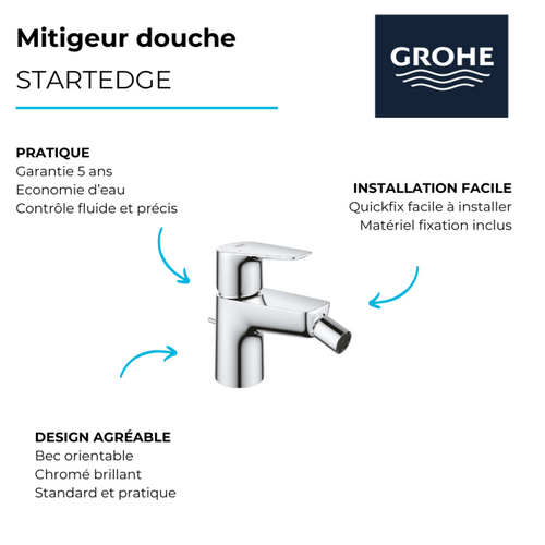 Mitigeur Bidet Grohe Quickfix Startedge