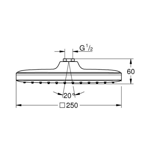 Douche De Tête Grohe Quickfix Vitalio Comfort 250 Cube