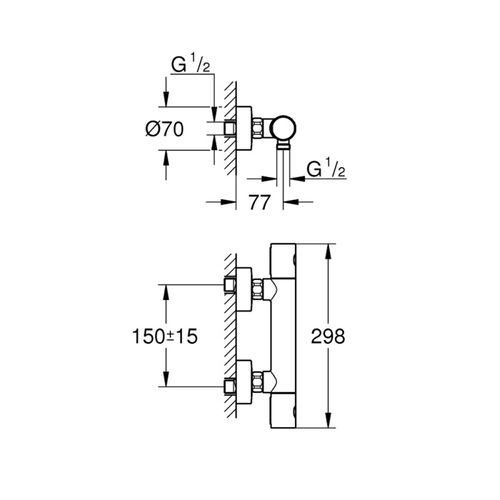 Mitigeur Douche Thermostatique Grohe Quickfix Precision Get