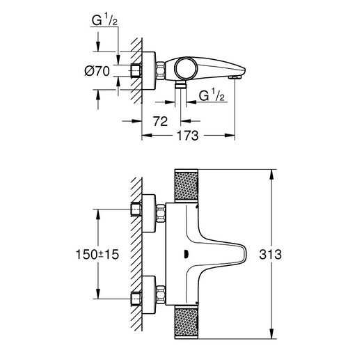 Mitigeur Thermostatique Precision Feel Bain / Douche