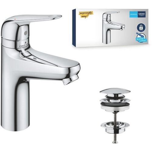 Mitigeur Monocommande - 24327001 - Lavabo Swift - Avec Sécurité Enfant - Taille M