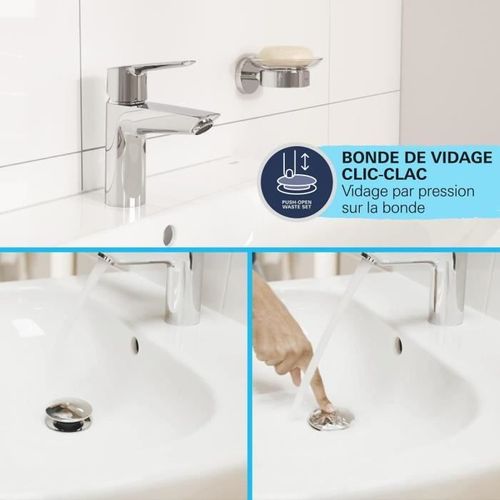 Mitigeur Monocommande - 24327001 - Lavabo Swift - Avec Sécurité Enfant - Taille M