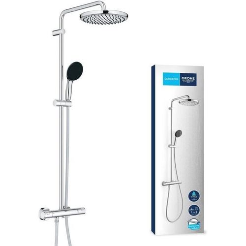 Colonne De Douche Avec Mitigeur Thermostatique - Vitalio Start System 250 - Chromé - 26677001