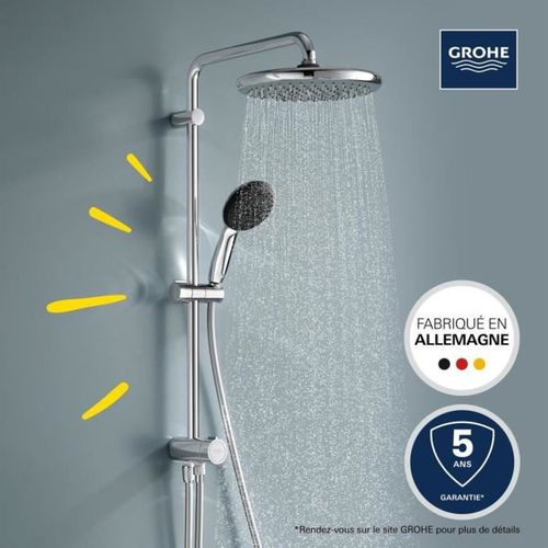 Colonne De Douche Avec Inverseur Manuel - Economie D'eau - Grohe Vitalio Start System 250 - Chromé