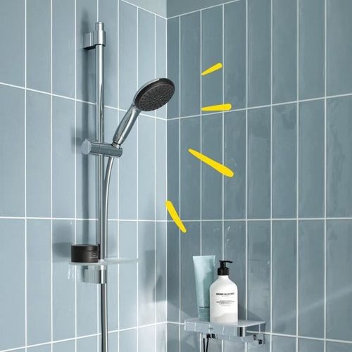 Ensemble De Douche Avec Pommeau 2 Jets - Flexible Et Tablette - Vitalio Start 110 26952001