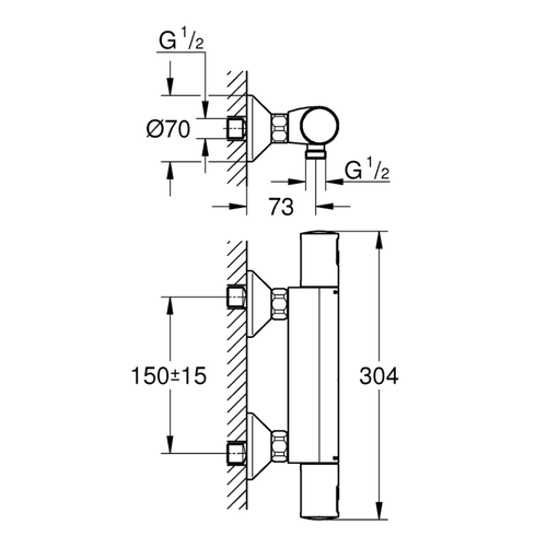 Mitigeur Douche Thermostatique Precision Start Noir