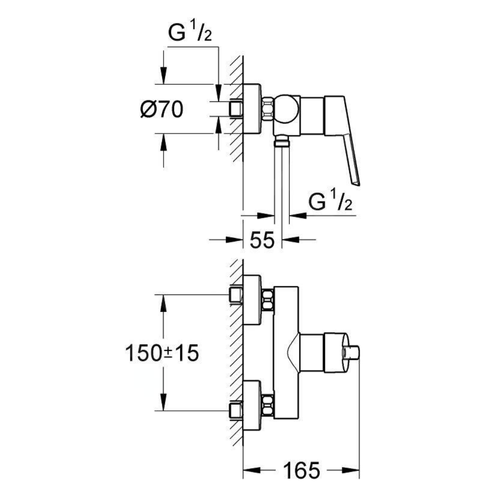 Mitigeur Douche Mécanique Grohe Quickfix Feel
